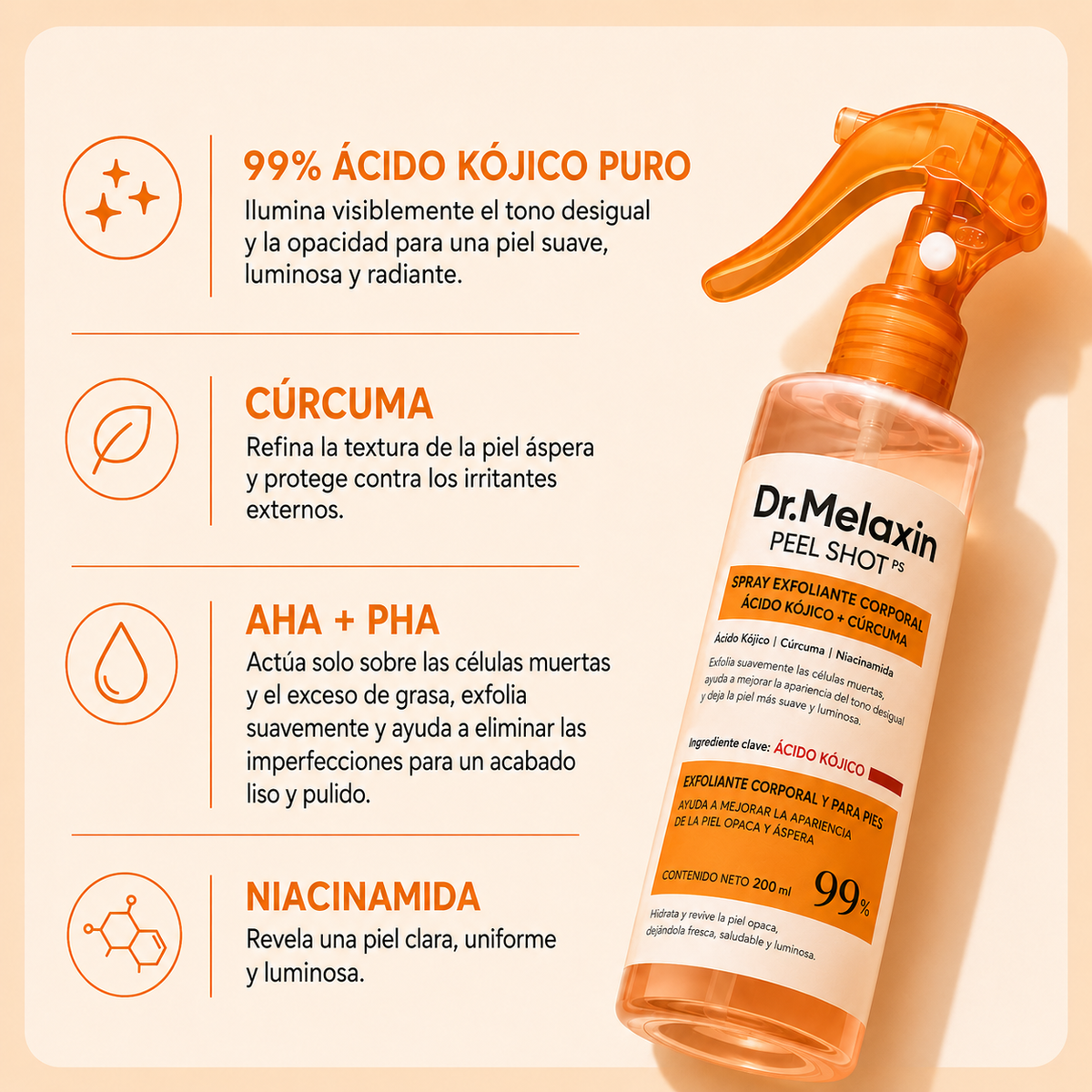 Dr. Melaxin- eliminador de manchas, exfoliante y aclarador